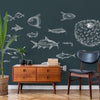 Sea Current Tapete in Navy von Coordonne — Interieur