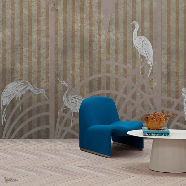 Tassel wallpaper in Rose by Coordonne — interior
