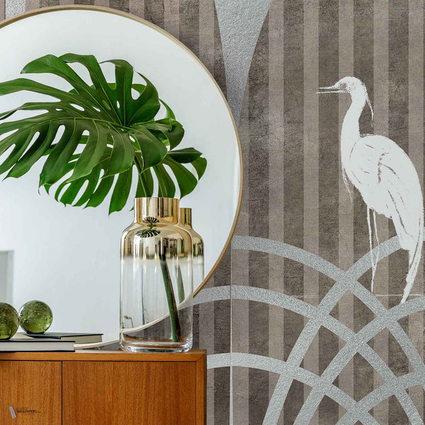 Tassel Metallics Tapete in Silver von Coordonne — Interieur