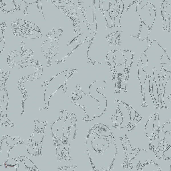 Zoology Tapete in Aqua von Coordonne