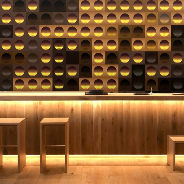 The Club wallpaper in Brown by Daisy James — interior