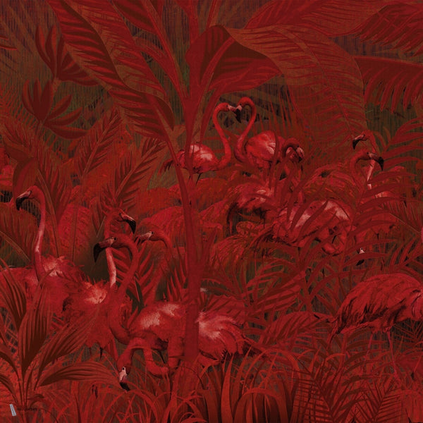 The Flame wallpaper in Red by Daisy James — colour swatch