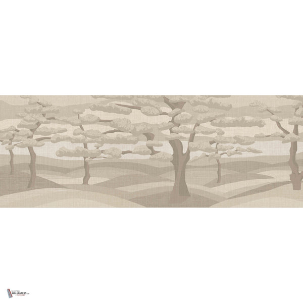 The Ilex wallpaper in Beige by Daisy James — full design