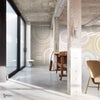 The Line wallpaper in Naturals by Daisy James — interior