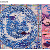 The Pink Delft wallpaper in Blue and White by Daisy James — colour swatch