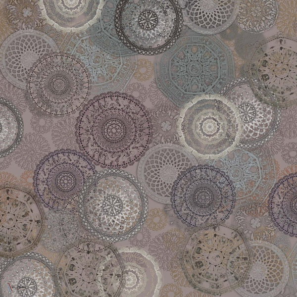 The Rhythm wallpaper in Old Pink by Daisy James — colour swatch