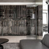 The Scene wallpaper in Beige by Daisy James — interior