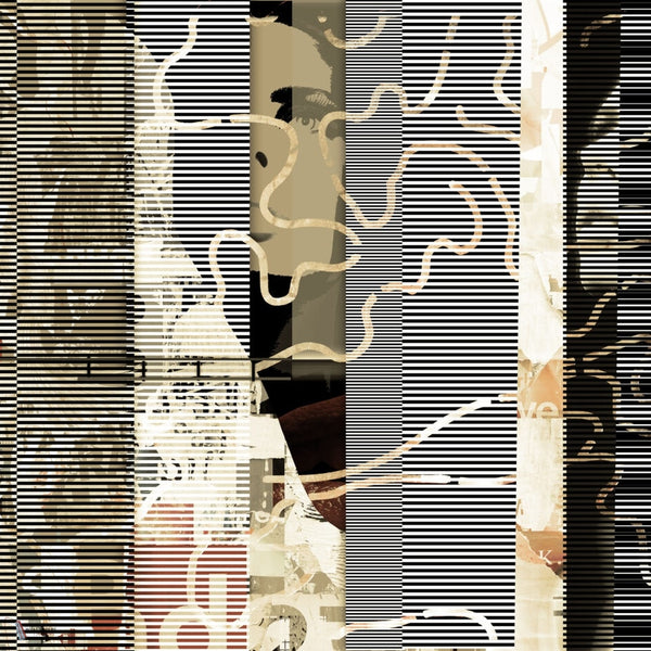 The Tube wallpaper in Beige by Daisy James — colour swatch