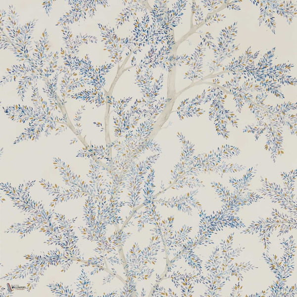Farthing Wood wallpaper in Cobalt van Sanderson