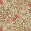 Golden Lily wallpaper in Biscuit/Brick van Morris & Co