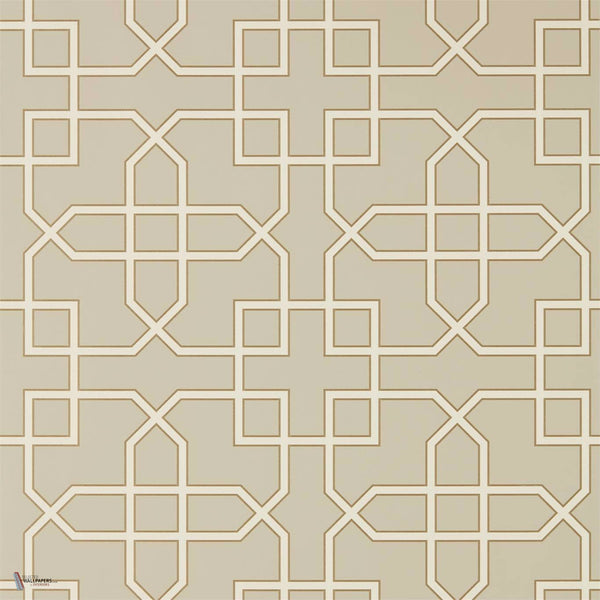 Hampton Trellis wallpaper in Linen van Sanderson
