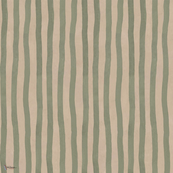 Artist's Stripe wallpaper in Sap & Alabaster by House of Hackney