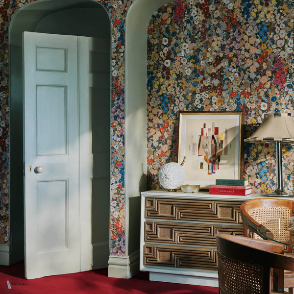 Hollyhocks wallpaper by House of Hackney