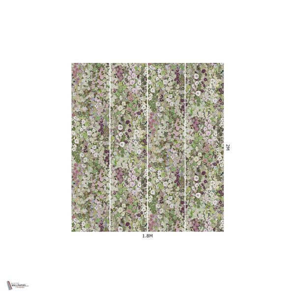 Hollyhocks wallpaper by House of Hackney