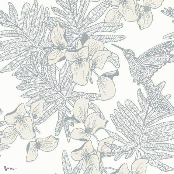 Hummingbird Tapete in Mist van 1838 wallcoverings