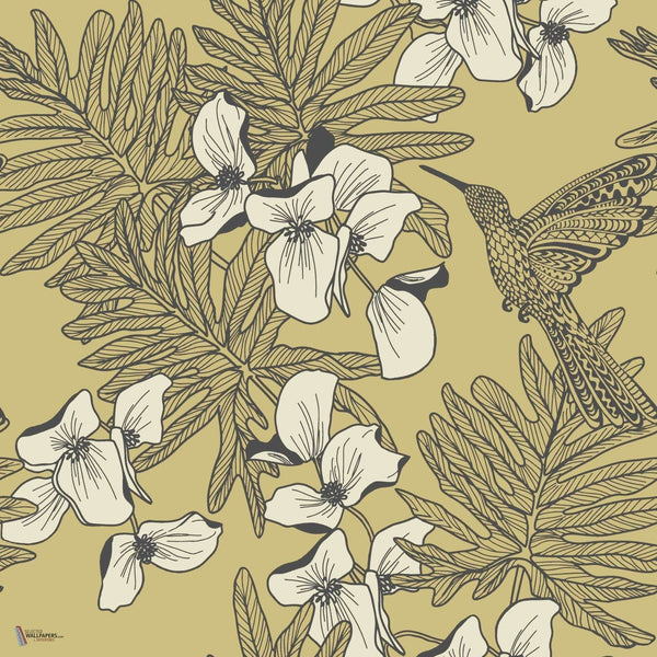 Hummingbird Tapete in Mustard van 1838 wallcoverings