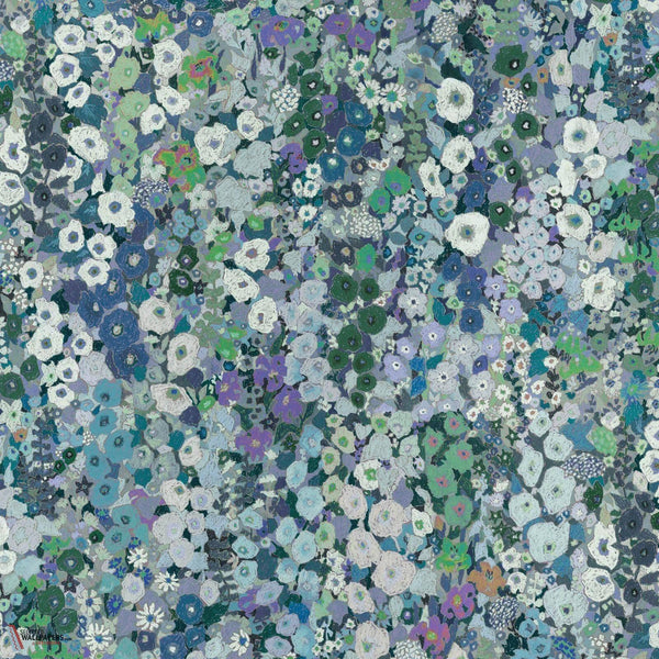Hollyhocks wallpaper-House of Hackney-Dew-200 cm-Roll-Selected Wallpapers-Interiors