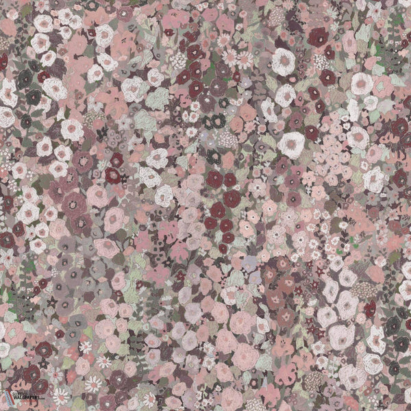 Hollyhocks wallpaper-House of Hackney-Earth-200 cm-Roll-Selected Wallpapers-Interiors