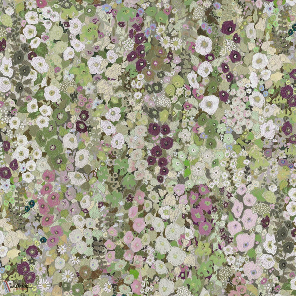 Hollyhocks wallpaper-House of Hackney-Meadow-200 cm-Roll-Selected Wallpapers-Interiors