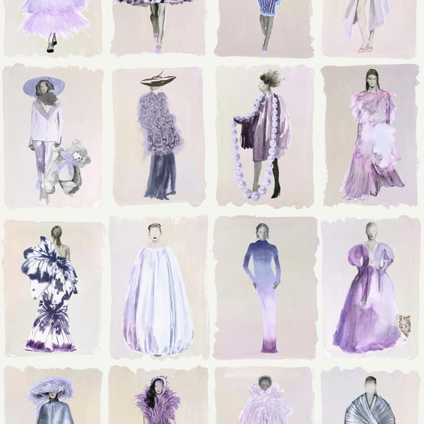 Couture Carousel Tapete-Cole & Son-Lavender pearl-Rolle-Selected Wallpapers-Interiors