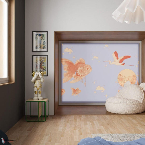 Mechanica behang-Inkiostro Bianco-Selected Wallpapers-Interiors