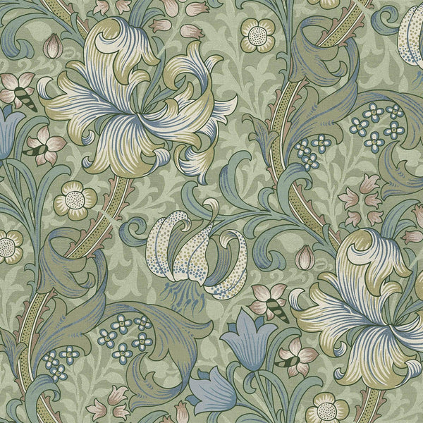 Golden Lily wallpaper-House of Hackney-Apple-200 cm-Roll-Selected Wallpapers-Interiors