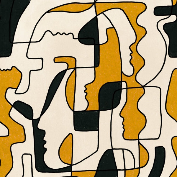 Saudade Tapete-Mind the Gap-Yellow-Rolle-Selected Wallpapers-Interiors