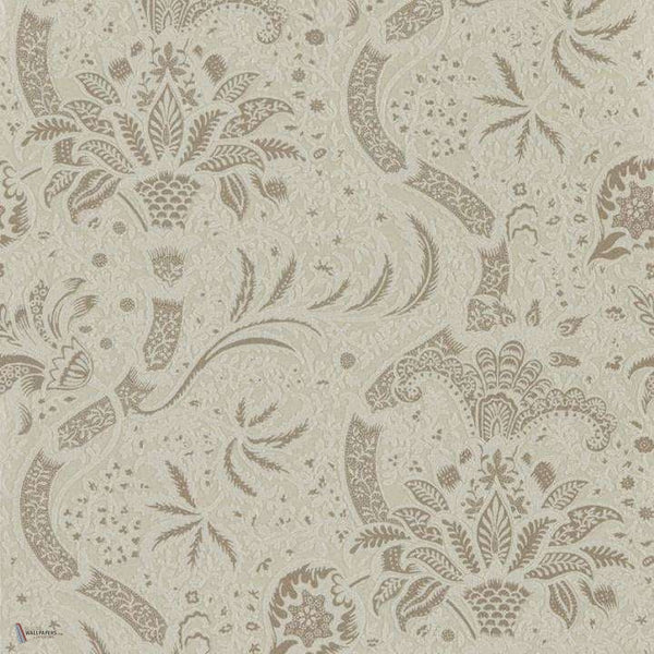 Indian (Beaded) wallpaper in Stone/Linen van Morris & Co