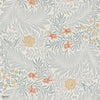 Larkspur wallpaper in Slate/Russet van Morris & Co