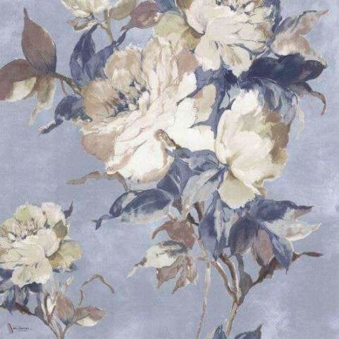 Madama Butterfly wallpaper in Denim van 1838 wallcoverings