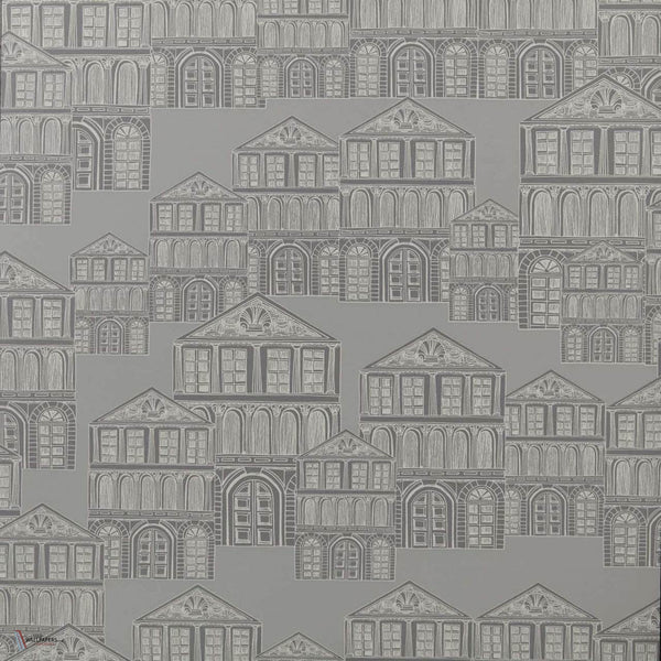 Maison wallpaper in Soft Grey van 1838 wallcoverings