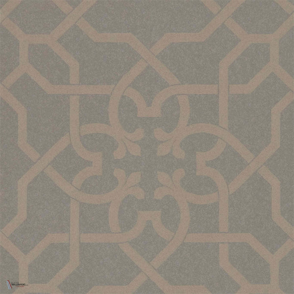 Mawton wallpaper in Charcoal van Sanderson