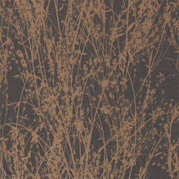 Meadow Canvas wallpaper in Bronze/Charcoal van Sanderson