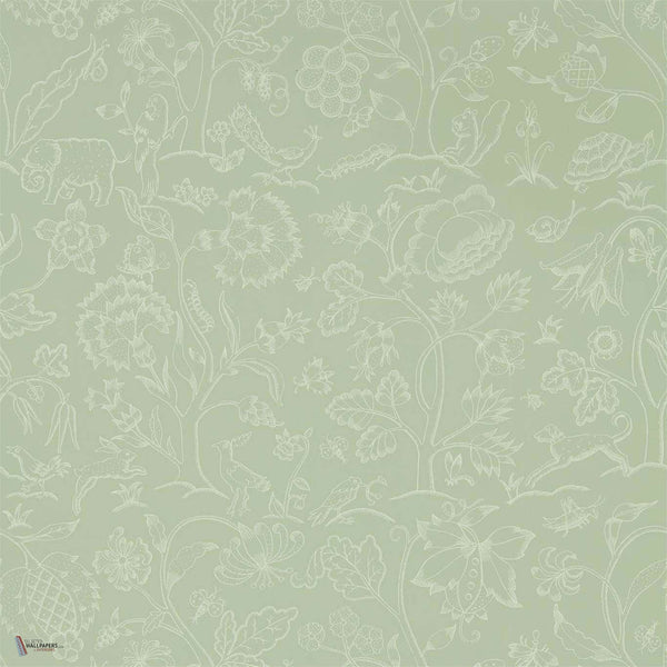 Middlemore wallpaper in Sage Grey van Morris & Co