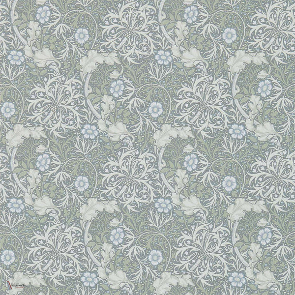 Morris Seaweed wallpaper in Silver/Ecru van Morris & Co
