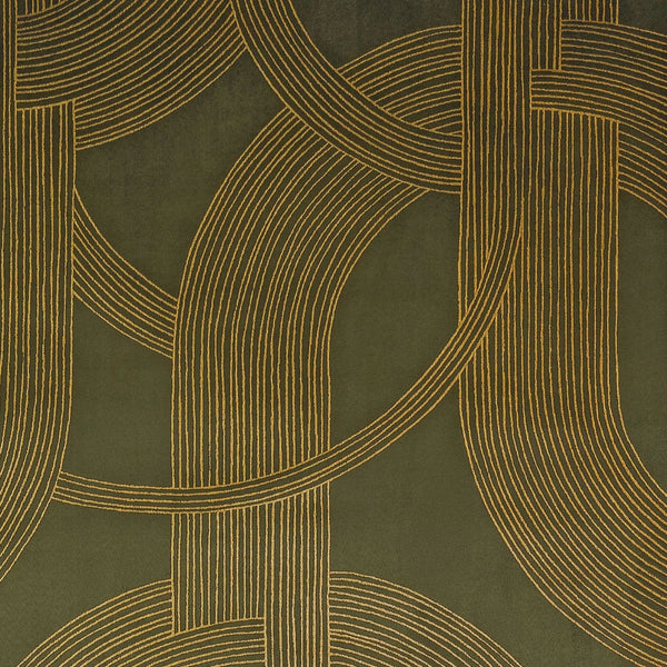 Odeon wallpaper in Kaki Dore by Casamance