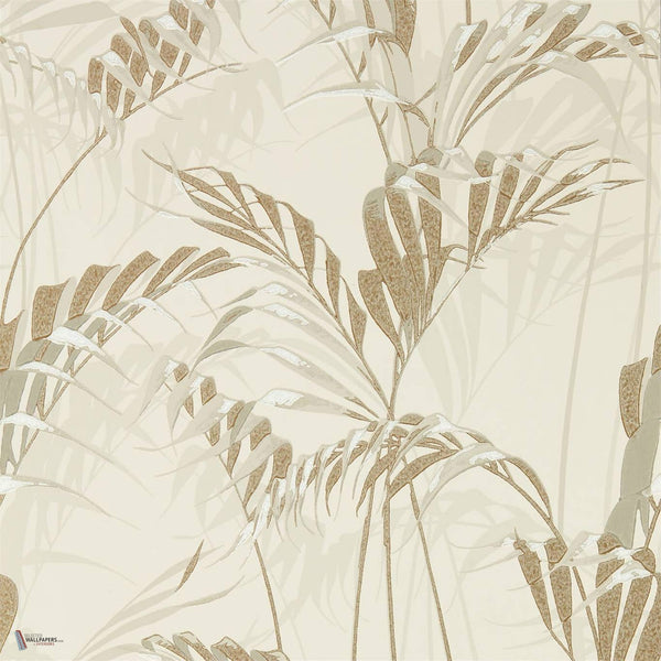Palm House wallpaper in Linen/Gilver van Sanderson