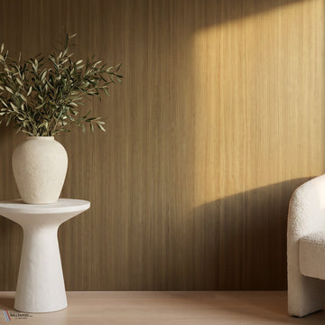 Paulownia wallpaper in Brown Suger by Greenland — interior