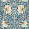 Pimpernel wallpaper in Woad/Coral van Morris & Co