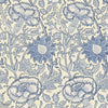 Pink & Rose wallpaper in Indigo van Morris & Co