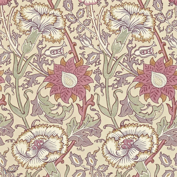 Pink & Rose wallpaper in Manilla/Wine van Morris & Co