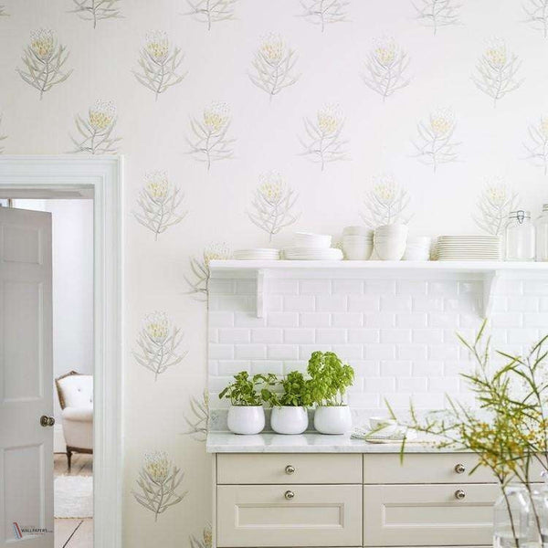 Protea Flower wallpaper van Sanderson