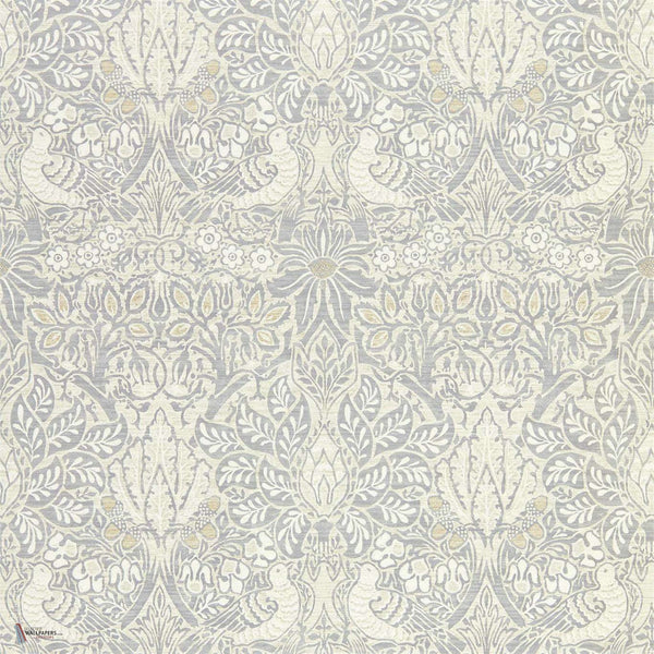 Pure Dove & Rose wallpaper in Cloud Grey van Morris & Co