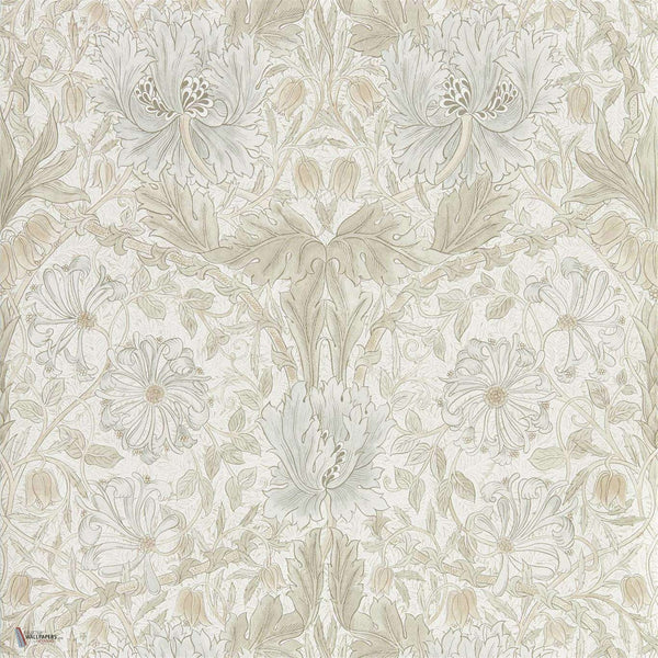 Pure Honeysuckle & Tulip wallpaper in Linen van Morris & Co