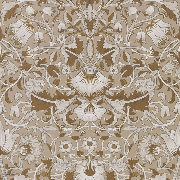 Pure Lodden wallpaper in Gilver/Gold van Morris & Co