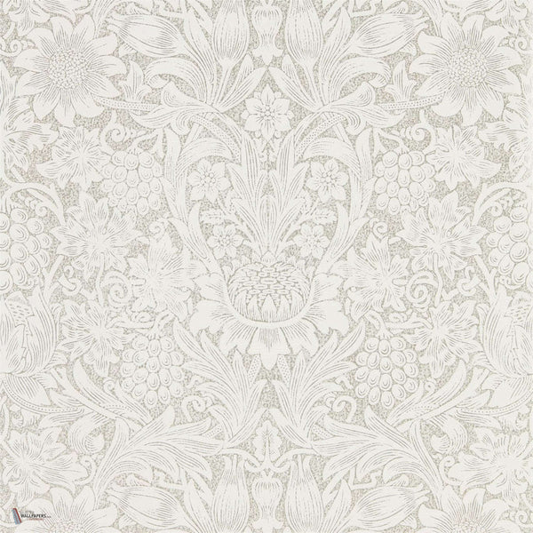 Pure Sunflower wallpaper in Chalk/Silver van Morris & Co
