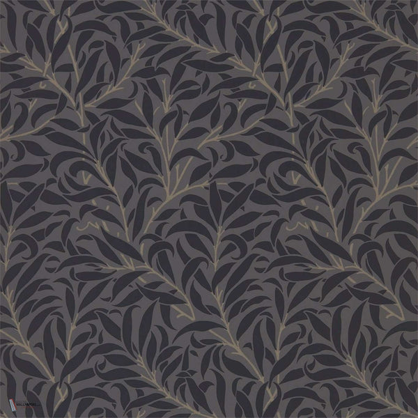 Pure Willow Bough wallpaper in Charcoal/Black van Morris & Co