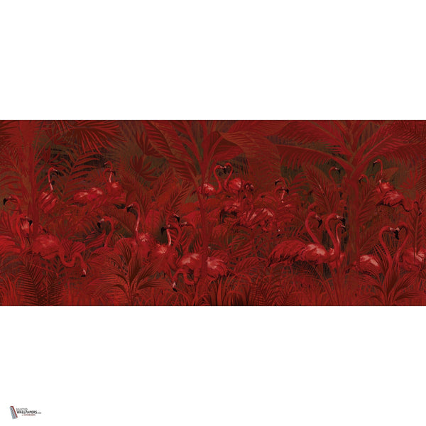 The Flame wallpaper in Red van Daisy James — volledig ontwerp