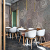 The Rhythm wallpaper in Old Pink van Daisy James — interieur