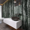 The Basilstone wallpaper in Blue Green van Daisy James — interieur